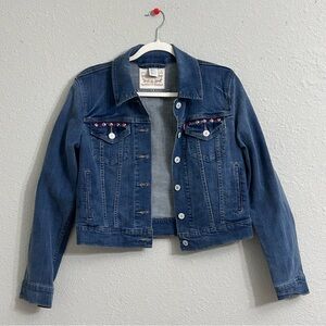 Levi’s Trucker Style Cropped Denim Jacket Medium